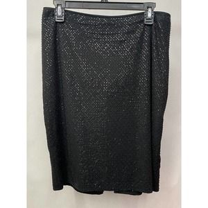 Kay Unger Sequined Black Skirt Size 12